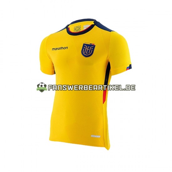 Trikot Ecuador Herren Heimausrüstung WM 2022 Kurzarm