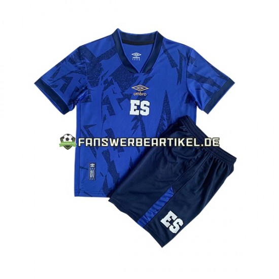 Trikot EL Salvador Kinder Heimausrüstung 2023 Kurzarm