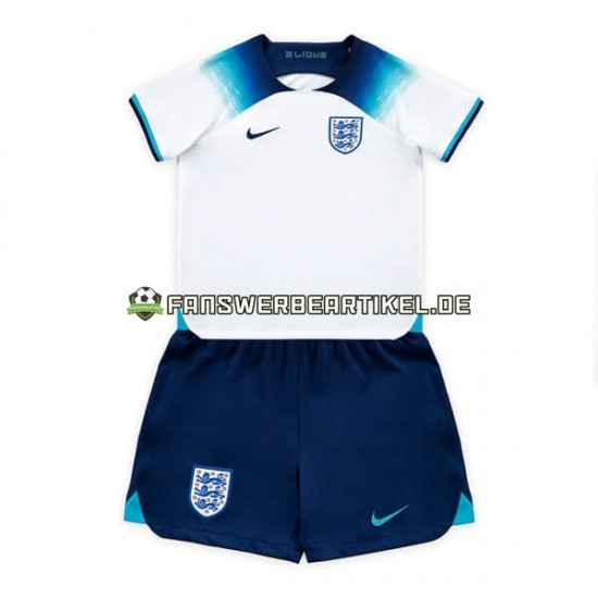 Trikot England Kinder Heimausrüstung WM 2022 Kurzarm