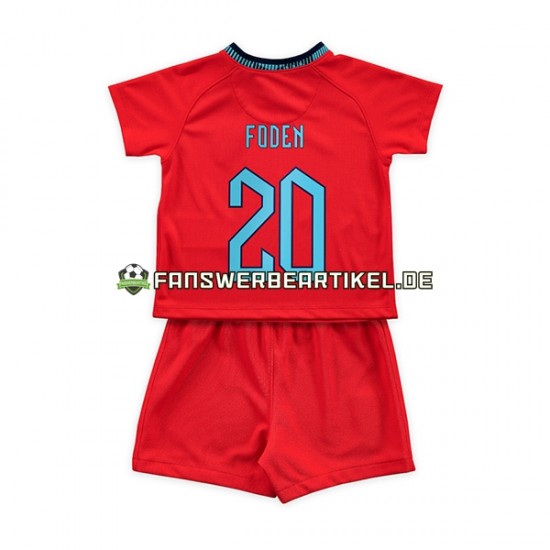 Foden 20 Trikot England Kinder Auswärtsausrüstung WM 2022 Kurzarm