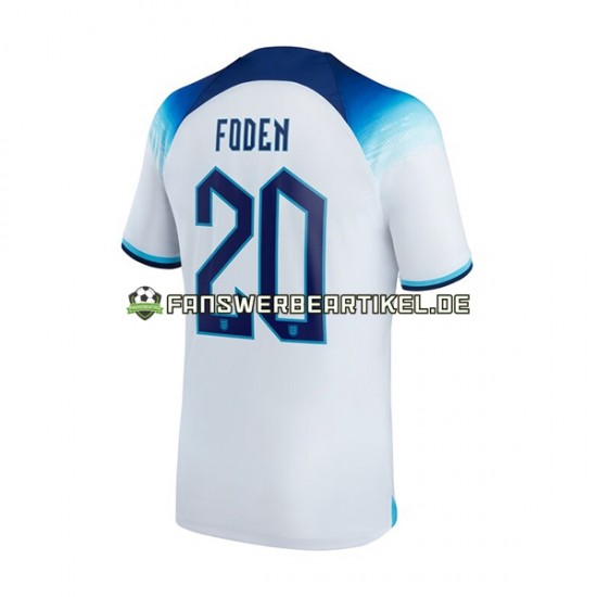 Foden 20 Trikot England Herren Heimausrüstung WM 2022 Kurzarm