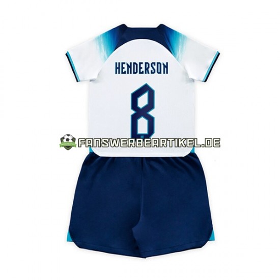 Henderson 8 Trikot England Kinder Heimausrüstung WM 2022 Kurzarm