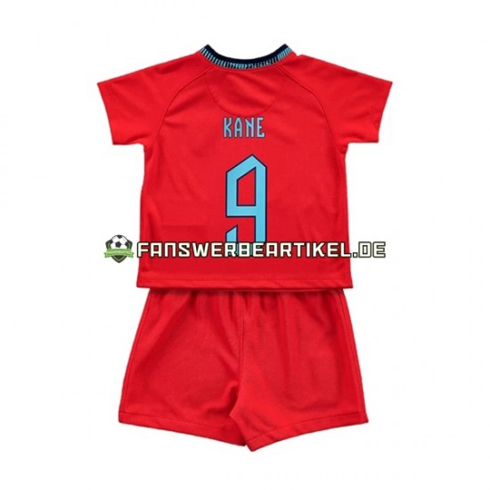 Kane 9 Trikot England Kinder Auswärtsausrüstung WM 2022 Kurzarm