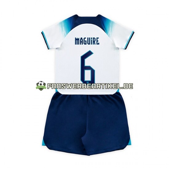 Maguire 6 Trikot England Kinder Heimausrüstung WM 2022 Kurzarm