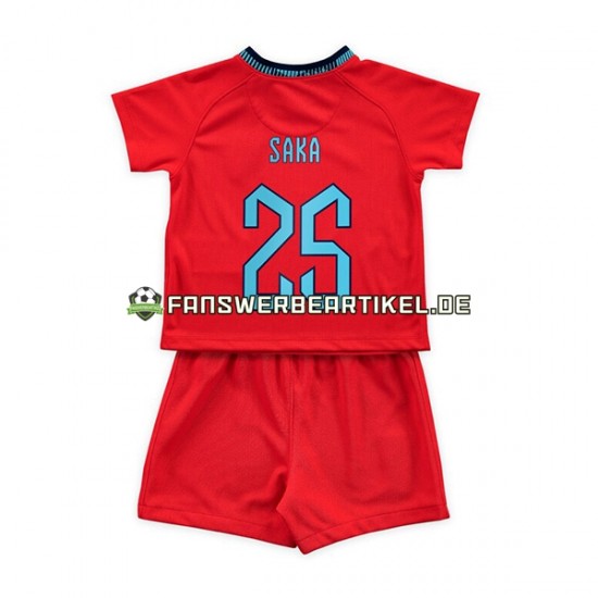 Saka 25 Trikot England Kinder Auswärtsausrüstung WM 2022 Kurzarm