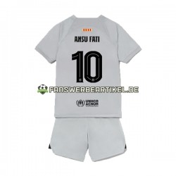 Ansu Fat 10 Trikot FC Barcelona Kinder Ausweich ausrüstung 2022-2023 Kurzarm