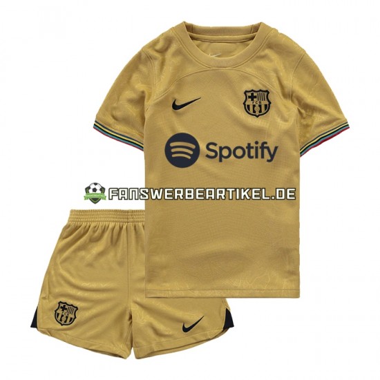 Trikot FC Barcelona Kinder Auswärtsausrüstung 2022-2023 Kurzarm