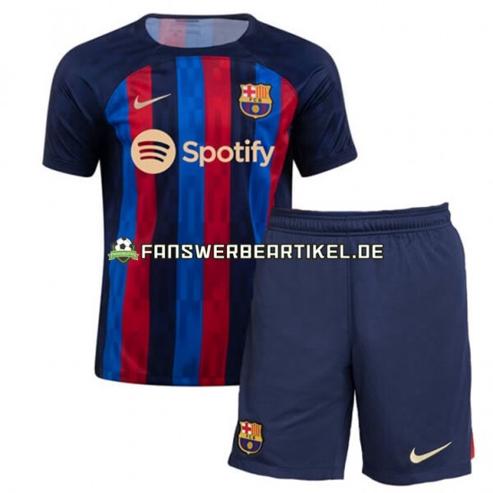 Trikot FC Barcelona Kinder Heimausrüstung 2022-2023 Kurzarm