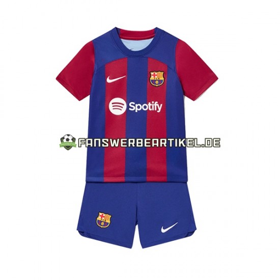 Trikot FC Barcelona Kinder Heimausrüstung 2023-2024 Kurzarm