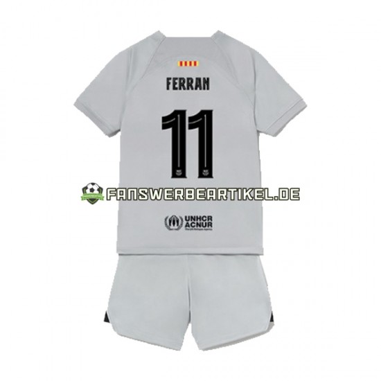 Ferran Torres 11 Trikot FC Barcelona Kinder Ausweich ausrüstung 2022-2023 Kurzarm