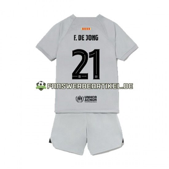 Frenkie de Jong 21 Trikot FC Barcelona Kinder Ausweich ausrüstung 2022-2023 Kurzarm