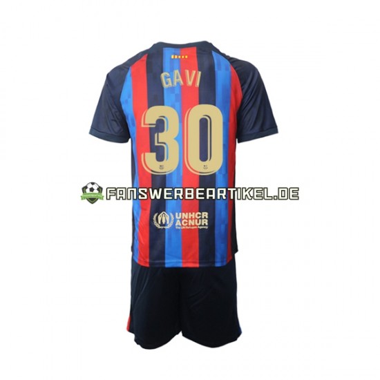 Gavi 30 Trikot FC Barcelona Kinder Heimausrüstung 2022-2023 Kurzarm