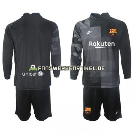 Torwart Trikot FC Barcelona Kinder Auswärtsausrüstung 2021-2022 Langarm