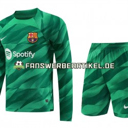 Torwart Trikot FC Barcelona Kinder Heimausrüstung 2023-2024 Langarm