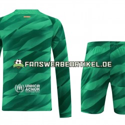 Torwart Trikot FC Barcelona Kinder Heimausrüstung 2023-2024 Langarm
