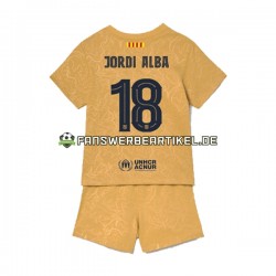 Jordi Alba 18 Trikot FC Barcelona Kinder Auswärtsausrüstung 2022-2023 Kurzarm