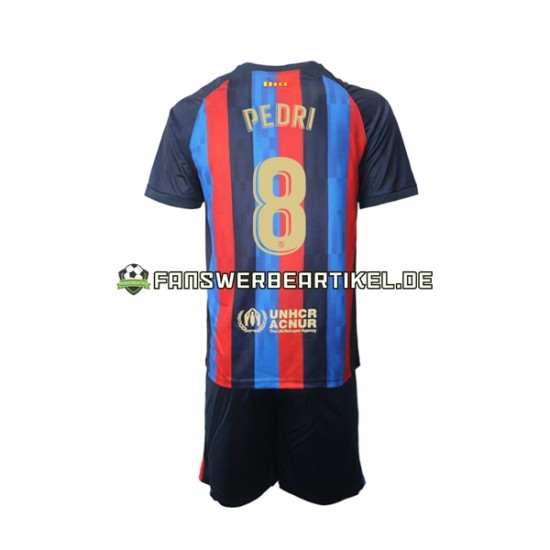 Pedri 8 Trikot FC Barcelona Kinder Heimausrüstung 2022-2023 Kurzarm