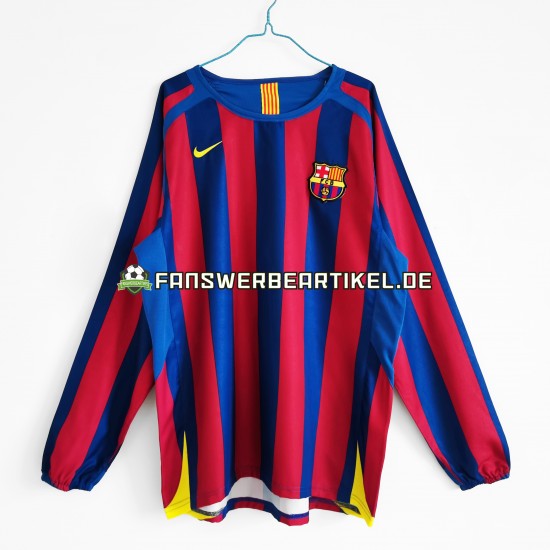 Retro 2005- Trikot FC Barcelona Herren Heimausrüstung 2006 Langarm