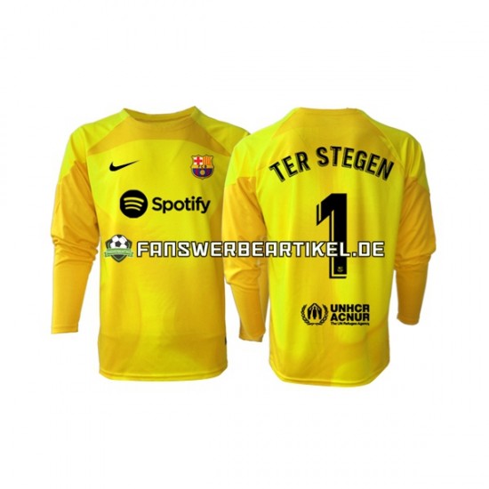 Ter Stegen 1 Torwart Trikot FC Barcelona Herren Viertes ausrüstung 2022-2023 Langarm