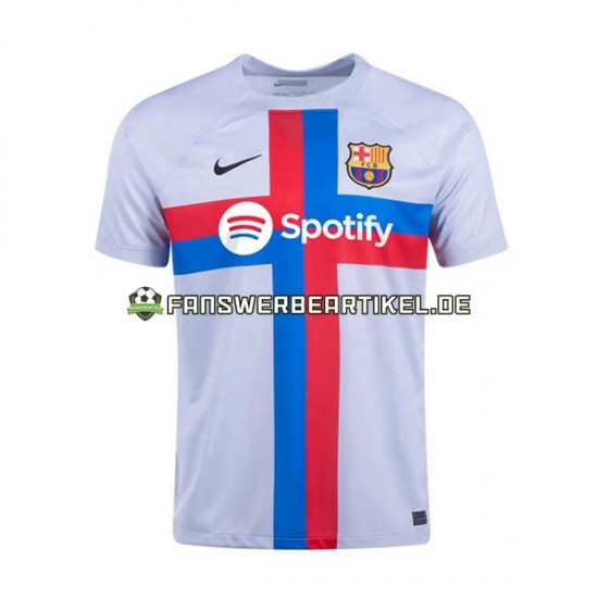 Trikot FC Barcelona Herren Ausweich ausrüstung 2022-2023 Kurzarm