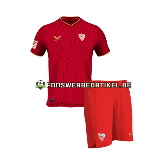 Trikot FC Sevilla Kinder Auswärtsausrüstung 2023-2024 Kurzarm