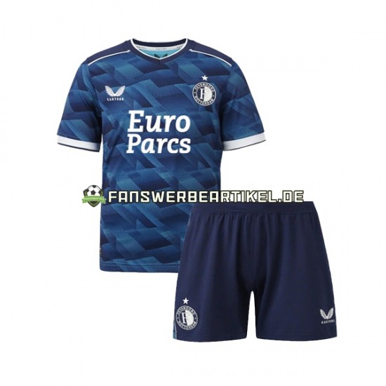 Trikot Feyenoord Rotterdam Kinder Auswärtsausrüstung 2023-2024 Kurzarm