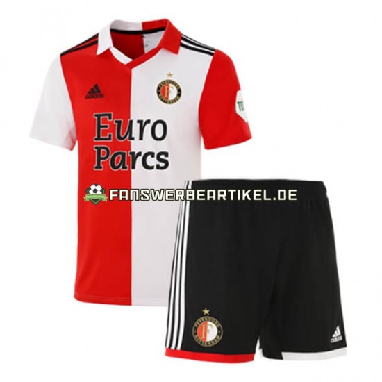 Trikot Feyenoord Rotterdam Kinder Heimausrüstung 2022-2023 Kurzarm