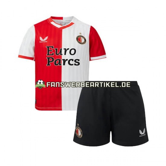 Trikot Feyenoord Rotterdam Kinder Heimausrüstung 2023-2024 Kurzarm