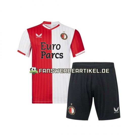 Trikot Feyenoord Rotterdam Kinder Heimausrüstung 2023-2024 Kurzarm