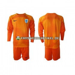 Torwart Trikot Finnland Kinder Heimausrüstung 2022-2023 Langarm