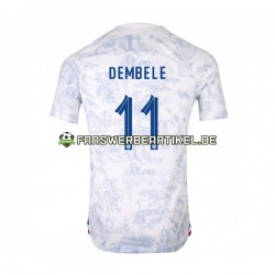 Dembele 11 Trikot Frankreich Herren Auswärtsausrüstung WM 2022 Kurzarm