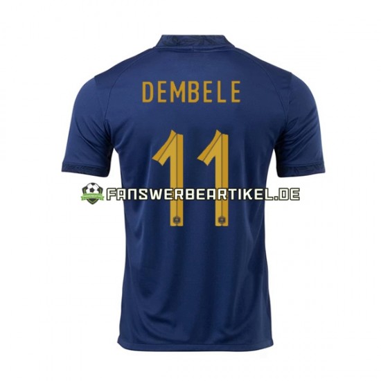 Dembele 11 Trikot Frankreich Herren Heimausrüstung WM 2022 Kurzarm