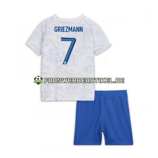 Griezmann 7 Trikot Frankreich Kinder Auswärtsausrüstung WM 2022 Kurzarm