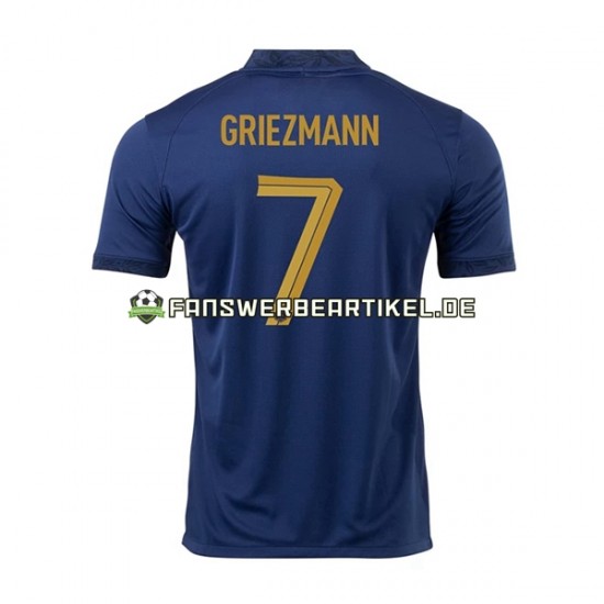 Griezmann 7 Trikot Frankreich Herren Heimausrüstung WM 2022 Kurzarm