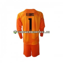 Hugo Lloris 1 Torwart Trikot Frankreich Kinder Auswärtsausrüstung WM 2022 Langarm