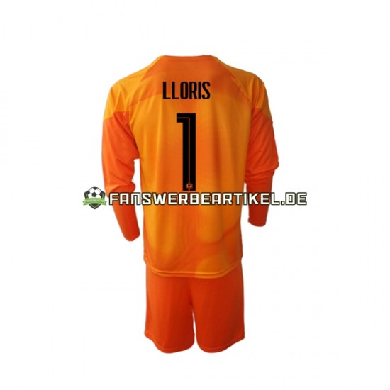 Hugo Lloris 1 Torwart Trikot Frankreich Kinder Auswärtsausrüstung WM 2022 Langarm