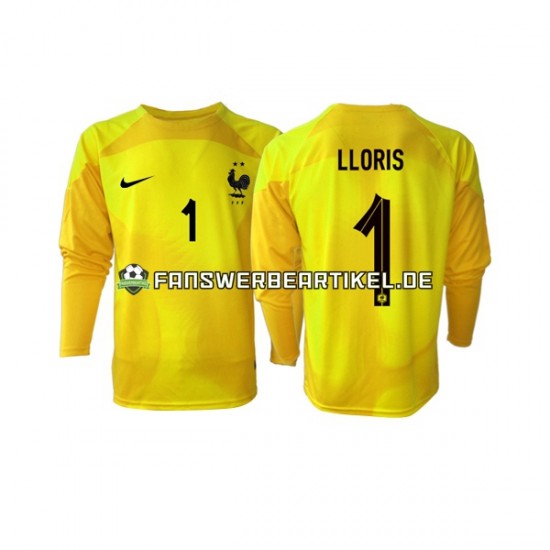 Hugo Lloris 1 Torwart Trikot Frankreich Herren Ausweich ausrüstung WM 2022 Langarm