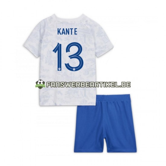 Kante 13 Trikot Frankreich Kinder Auswärtsausrüstung WM 2022 Kurzarm