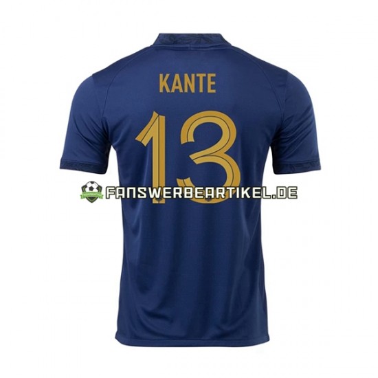 Kante 13 Trikot Frankreich Herren Heimausrüstung WM 2022 Kurzarm