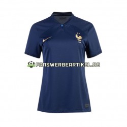 Trikot Frankreich Dame Heimausrüstung WM 2022 Kurzarm