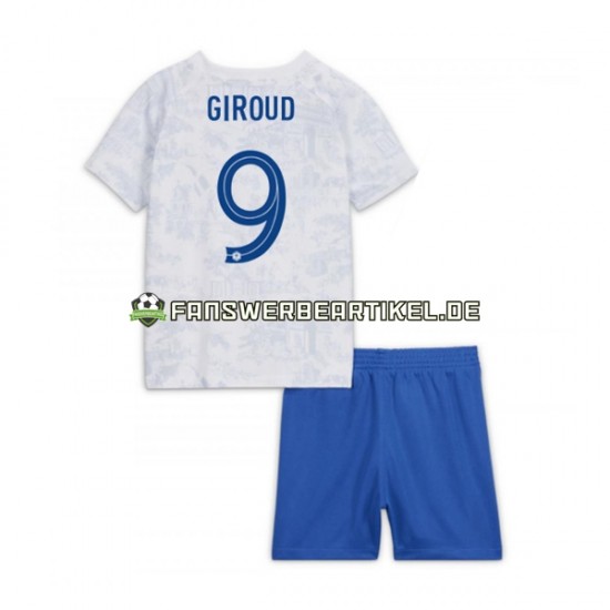 Olivier Giroud 9 Trikot Frankreich Kinder Auswärtsausrüstung WM 2022 Kurzarm