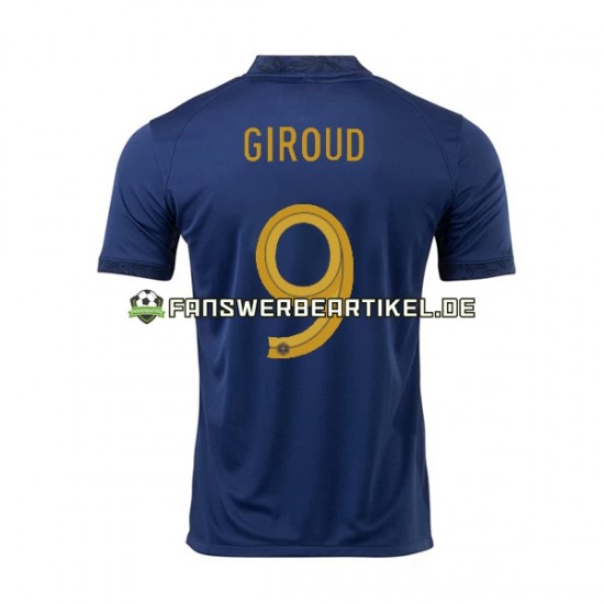 Olivier Giroud 9 Trikot Frankreich Herren Heimausrüstung WM 2022 Kurzarm