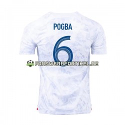Pogba 6 Trikot Frankreich Herren Auswärtsausrüstung WM 2022 Kurzarm