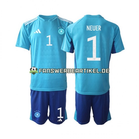 Manuel Neuer 1 Torwart Trikot Deutschland Kinder Heimausrüstung WM 2022 Kurzarm