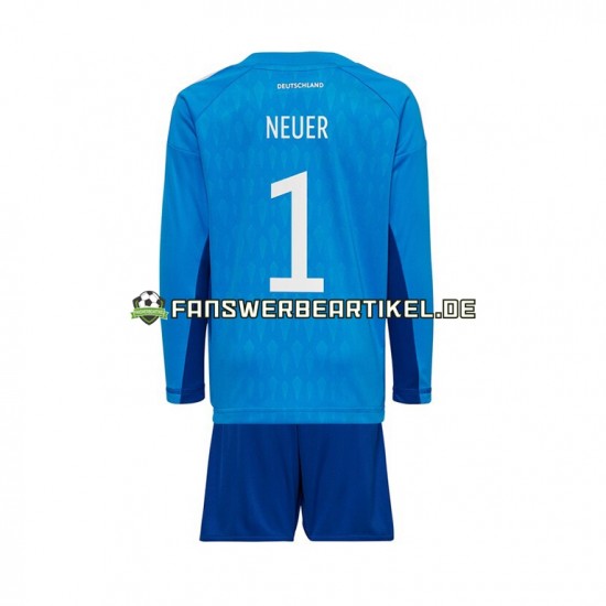 Manuel Neuer 1 Torwart Trikot Deutschland Kinder Heimausrüstung WM 2022 Langarm