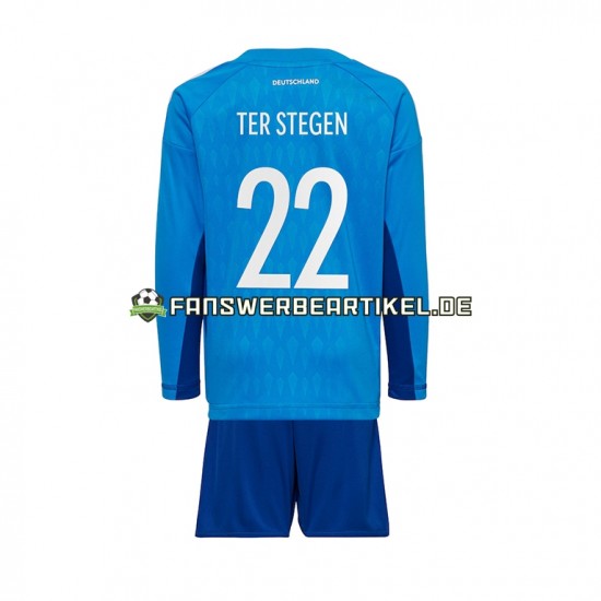 ter Stegen 22 Torwart Trikot Deutschland Kinder Heimausrüstung WM 2022 Langarm