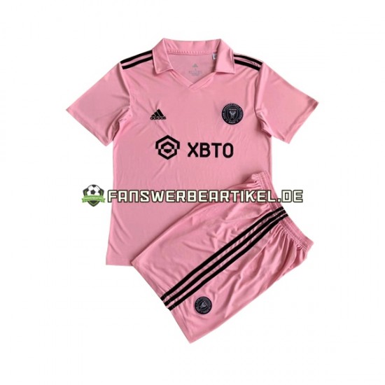 Trikot Inter Miami Kinder Heimausrüstung 2023 Kurzarm