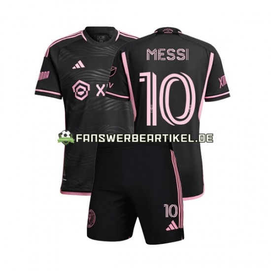 Lionel Messi 10 Trikot Inter Miami Kinder Auswärtsausrüstung 2023 Kurzarm