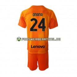 Andre Onana 24 Torwart Trikot Inter Mailand Kinder Viertes ausrüstung 2022-2023 Kurzarm