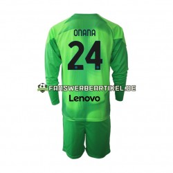 Andre Onana 24 Torwart Trikot Inter Mailand Kinder Ausweich ausrüstung 2022-2023 Langarm